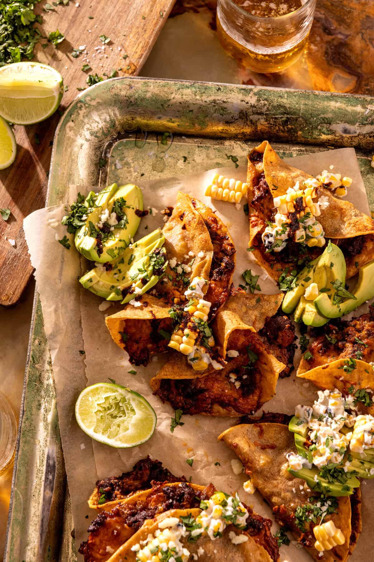 Crispy Smashed Beef Street Corn Tacos | halfbakedharvest.com