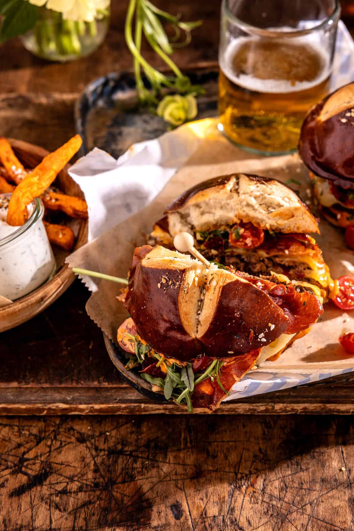 Greek Burgers with Harissa Mayo | halfbakedharvest.com
