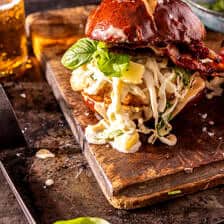 Teriyaki Chicken Burgers with Bang Bang Pineapple Slaw | halfbakedharvest.com