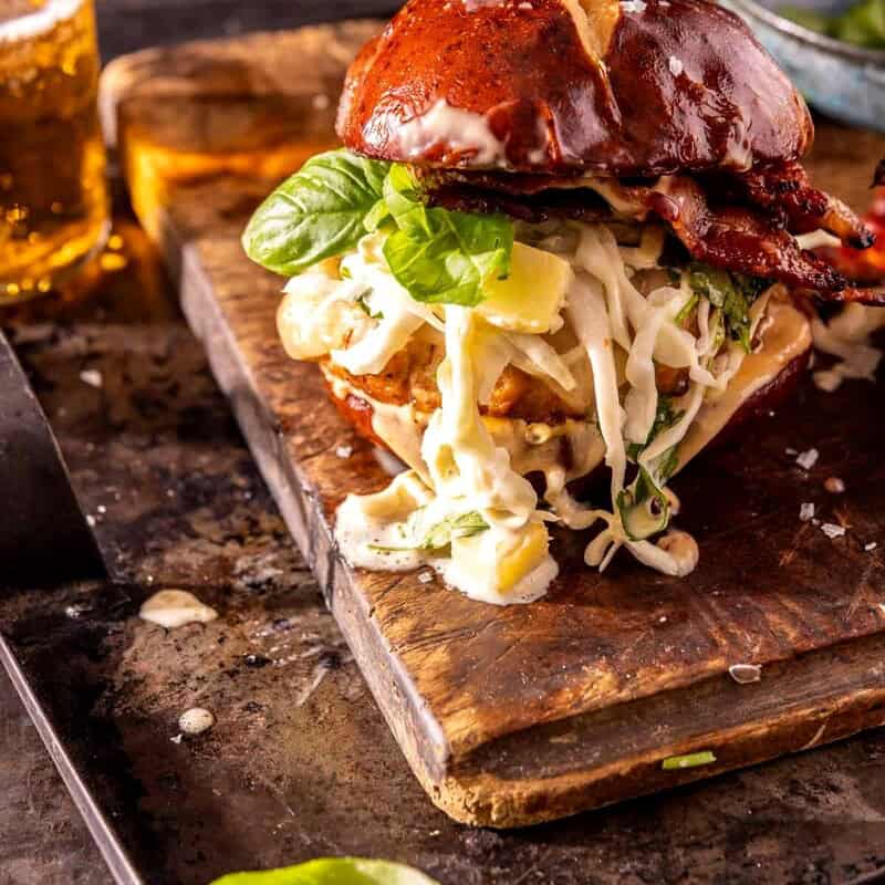Teriyaki Chicken Burgers with Bang Bang Pineapple Slaw | halfbakedharvest.com