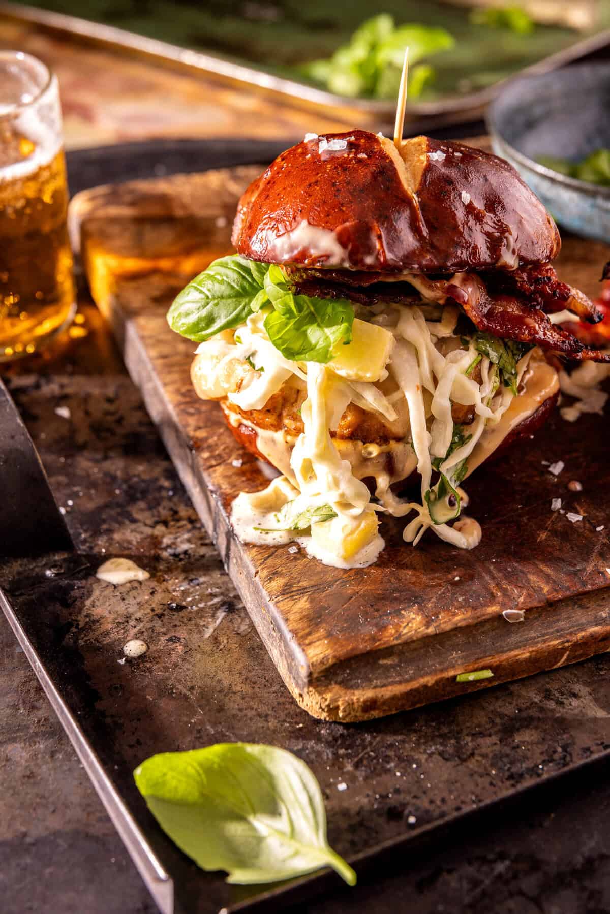 Teriyaki Chicken Burgers with Bang Bang Pineapple Slaw | halfbakedharvest.com