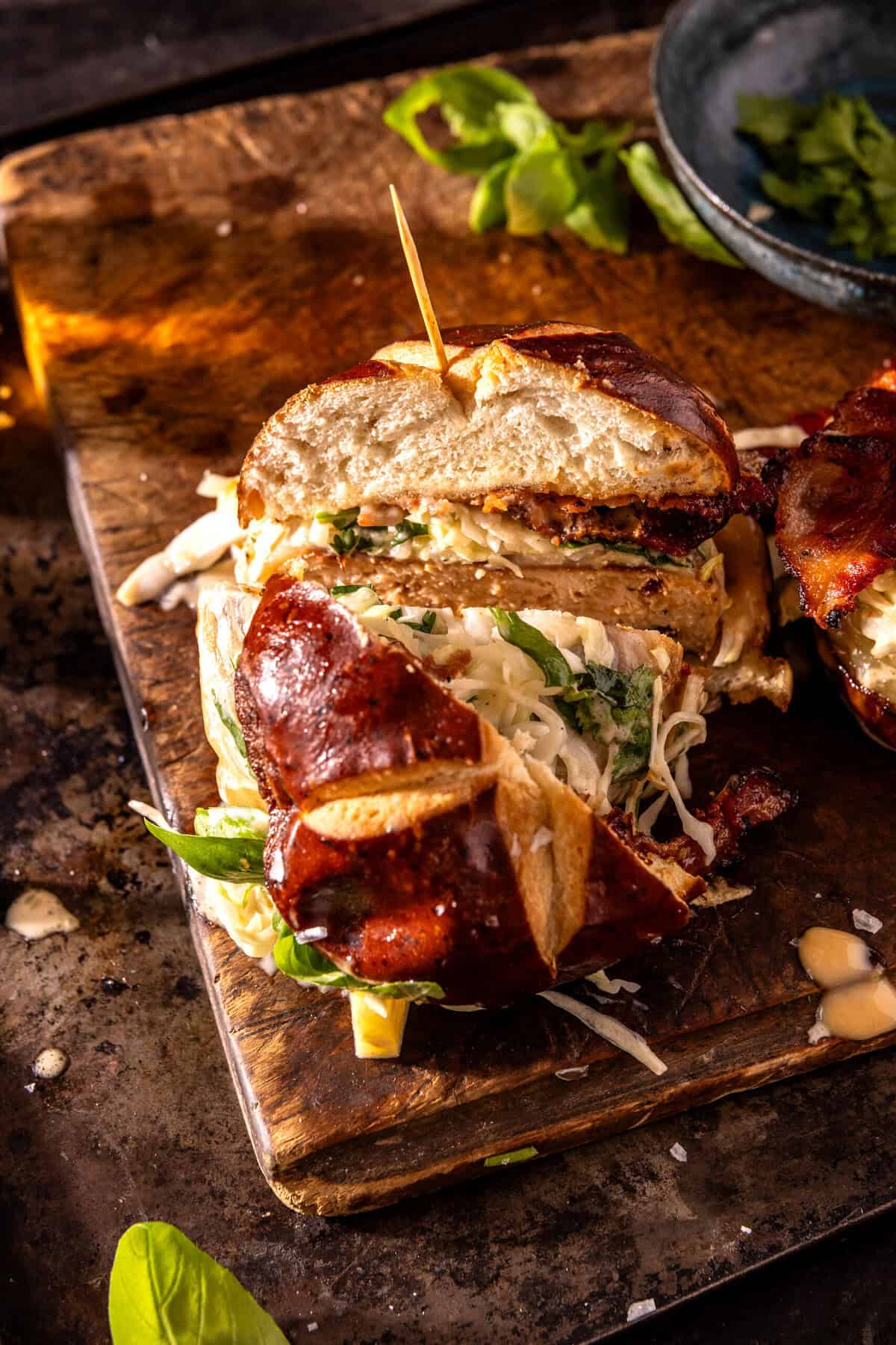 Teriyaki Chicken Burgers with Bang Bang Pineapple Slaw | halfbakedharvest.com