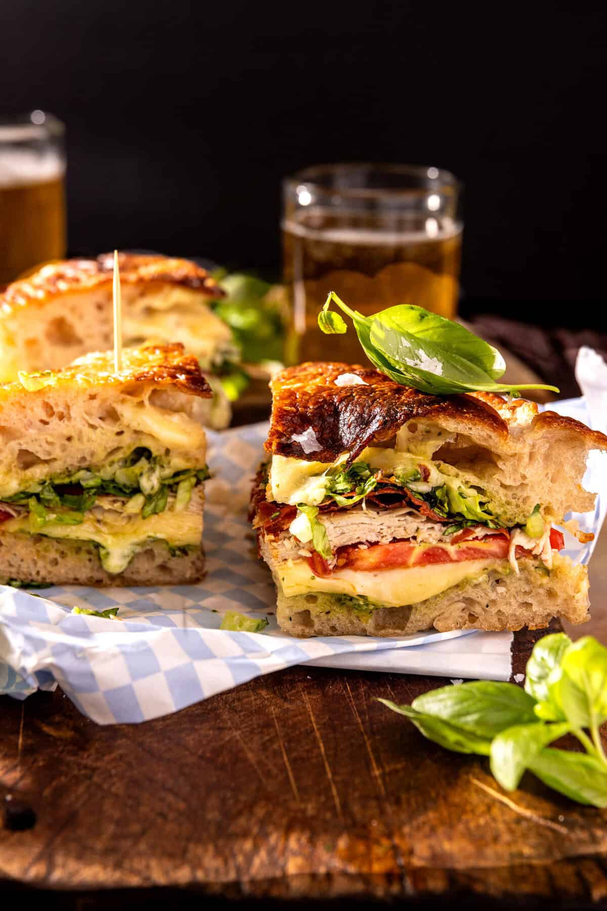 Turkey Muenster Focaccia Melt | halfbakedharvest.com