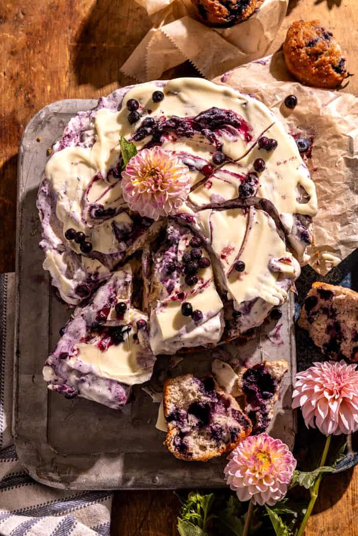 Blueberry Muffin Ice Cream Cake | halfbakedharvest.com