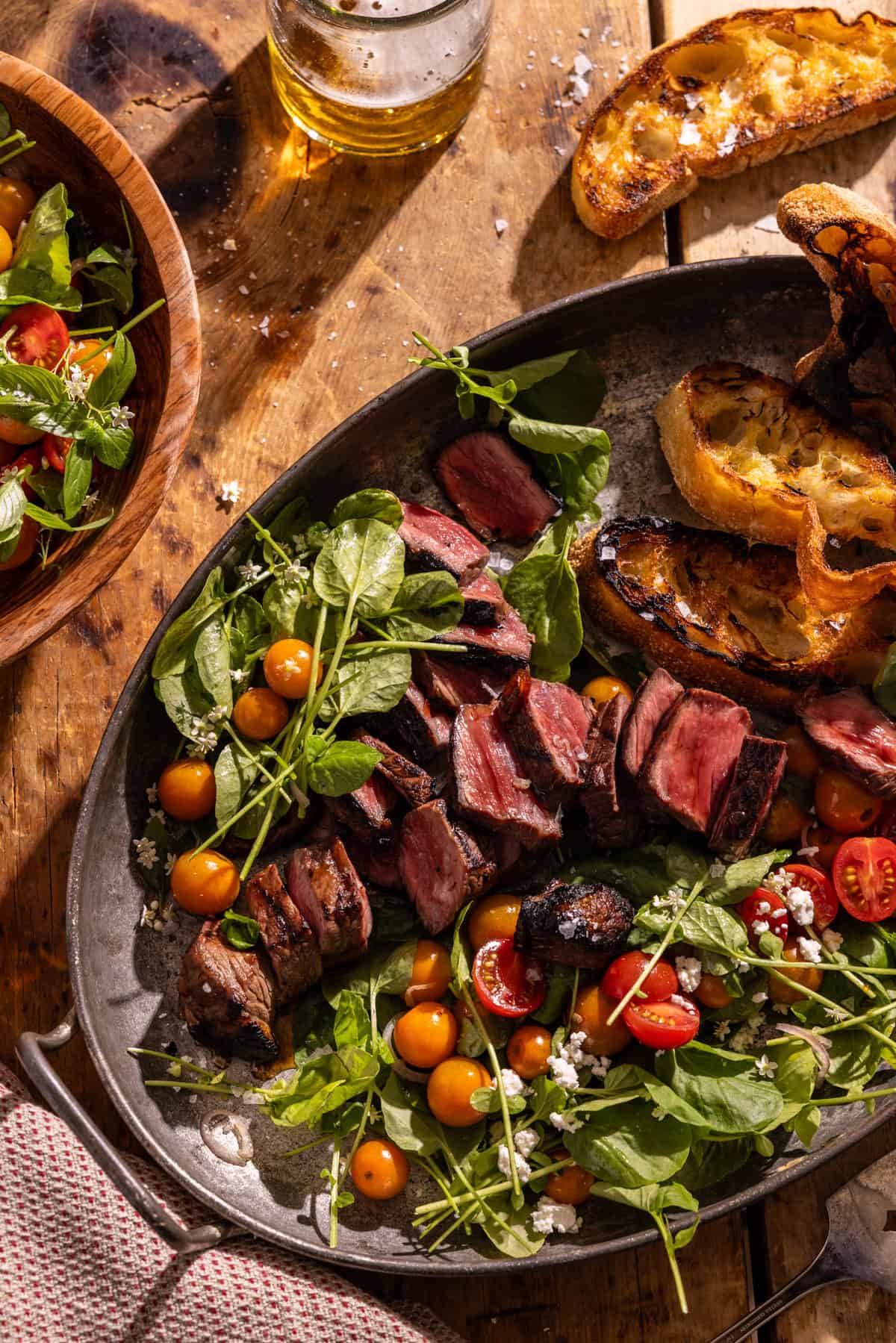 Honey Soy Steak with Cherry Tomato Salad