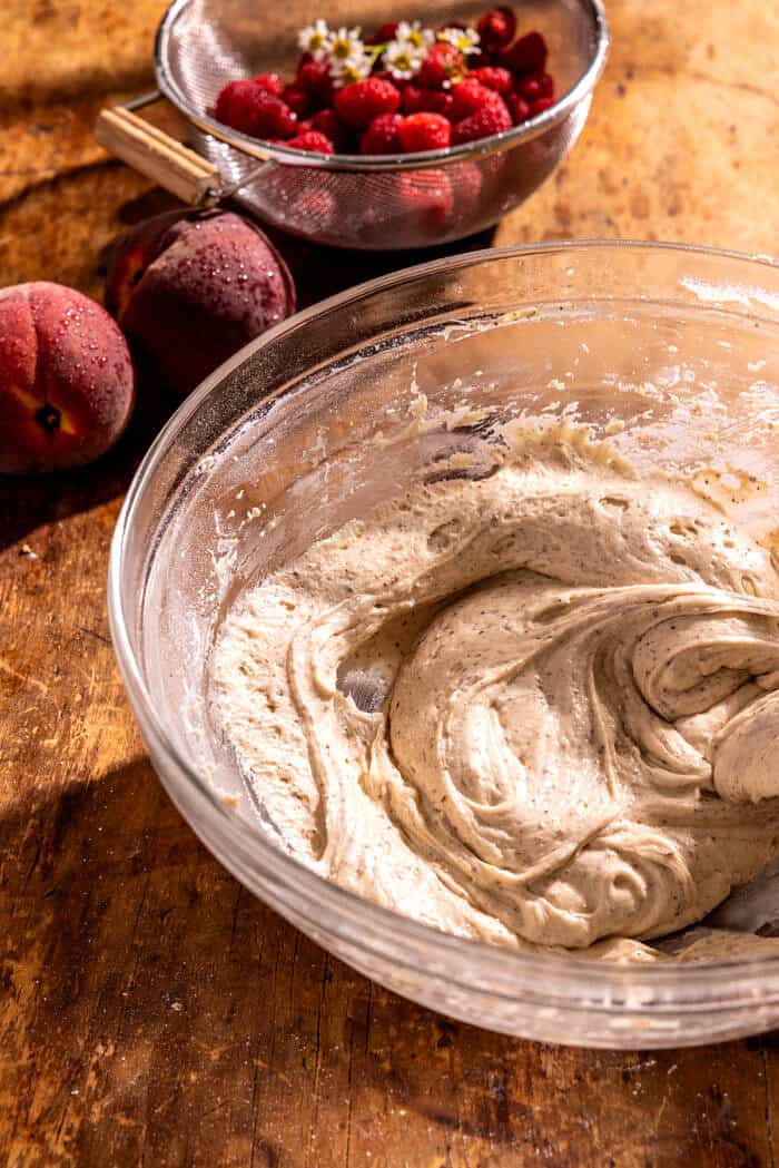 Peach Sheet Cake with Brown Butter Frosting | halfbakedharvest.com