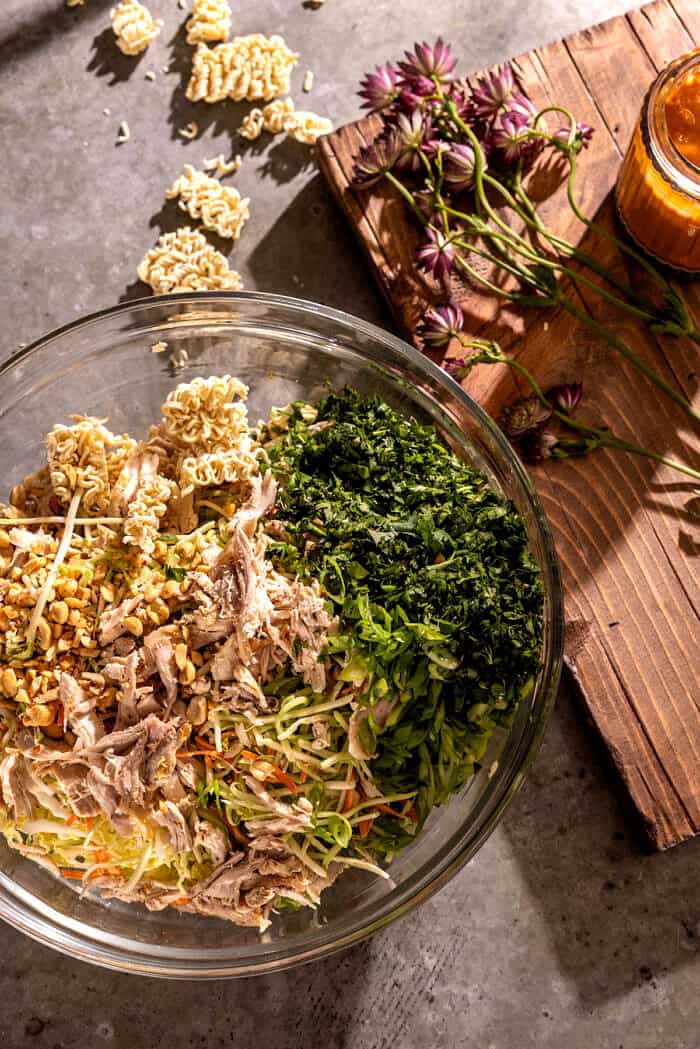 Peanut Chicken Ramen Salad | halfbakedharvest.com