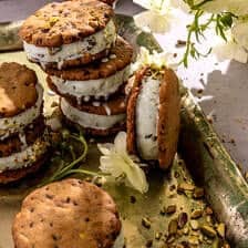 Pistachio Cookie Ice Cream Sandwiches | halfbakedharvest.com