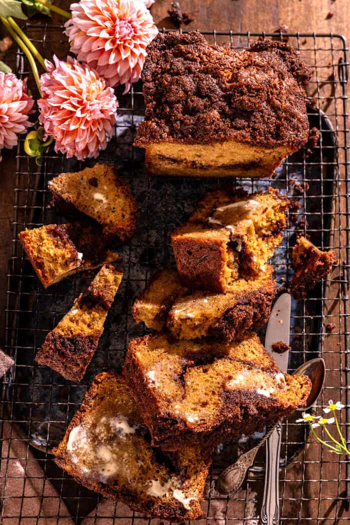 Cinnamon Crunch Zucchini Muffin Quick Bread | halfbakedharvest.com