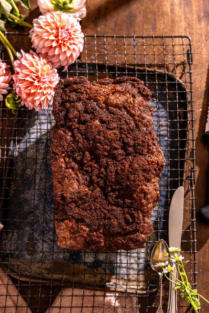 Cinnamon Crunch Zucchini Muffin Quick Bread | halfbakedharvest.com