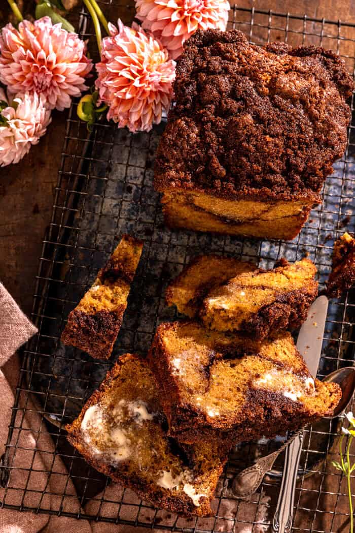 Cinnamon Crunch Zucchini Muffin Quick Bread | halfbakedharvest.com