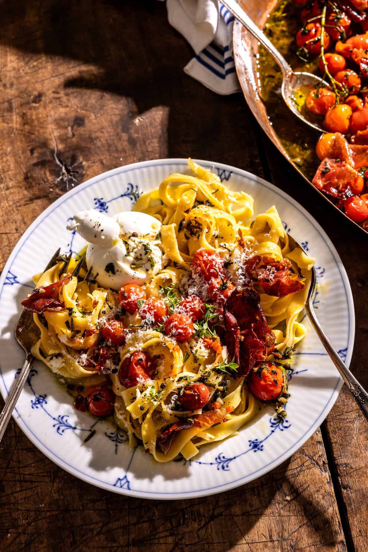 Garlic Herb Roasted Cherry Tomato Carbonara