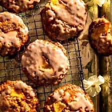 Iced Brown Butter Peach Oatmeal Cookies | halfbakedharvest.com