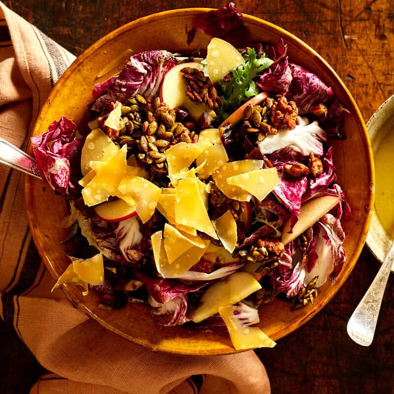 Radicchio Apple Salad with Maple Mustard Vinaigrette | halfbakedharvest.com