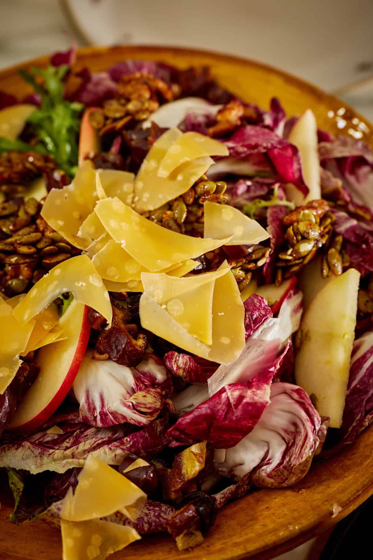 Radicchio Apple Salad with Maple Mustard Vinaigrette | halfbakedharvest.com