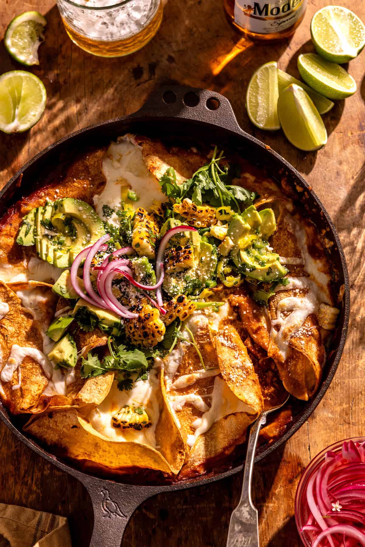 Honey Chipotle Chicken Enchilada Bake | halfbakedharvest.com
