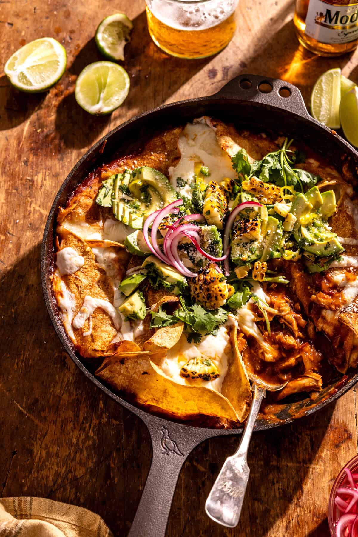Honey Chipotle Chicken Enchilada Bake | halfbakedharvest.com
