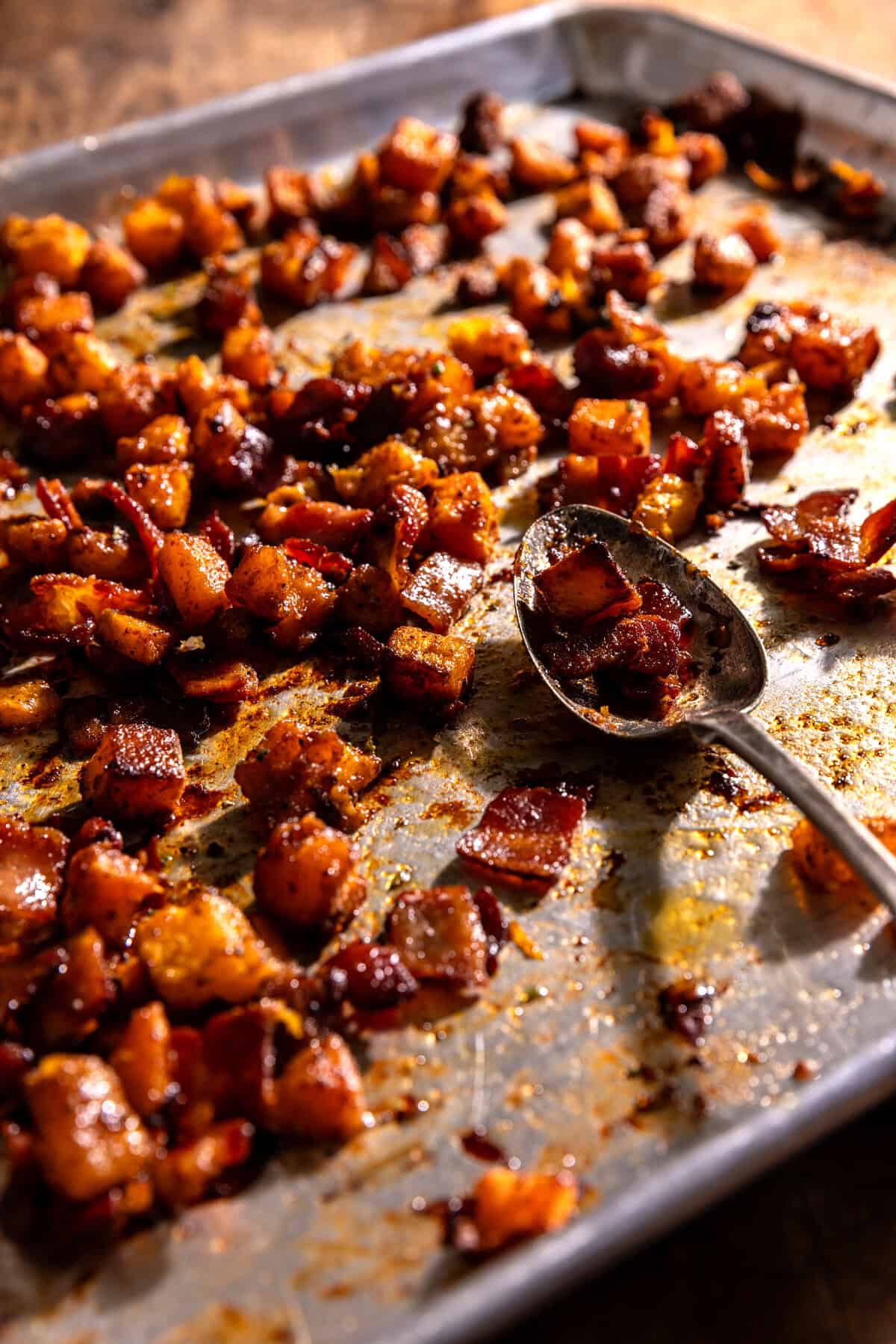 Roasted Butternut Squash Alfredo with Candied Bacon | halfbakedharvest.com