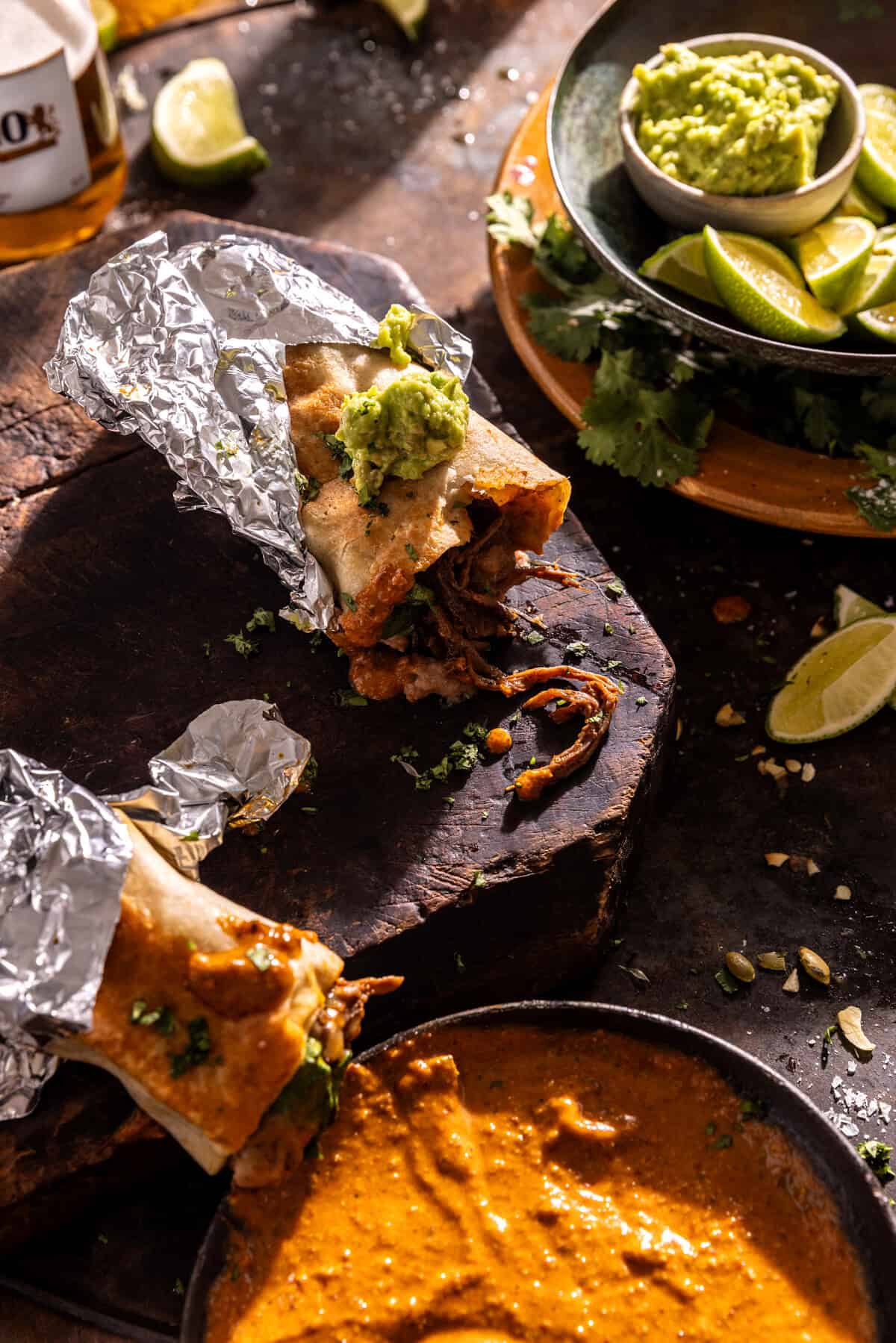 Shredded Beef and Cheese Burritos | halfabkedharvest.com