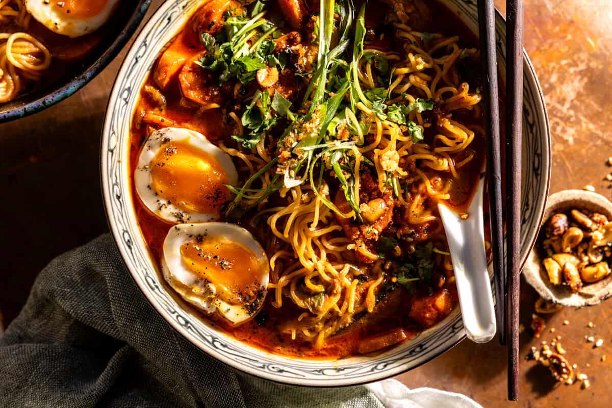 Quick Thai Chicken and Ginger Carrot Ramen | halfbakedharvest.com