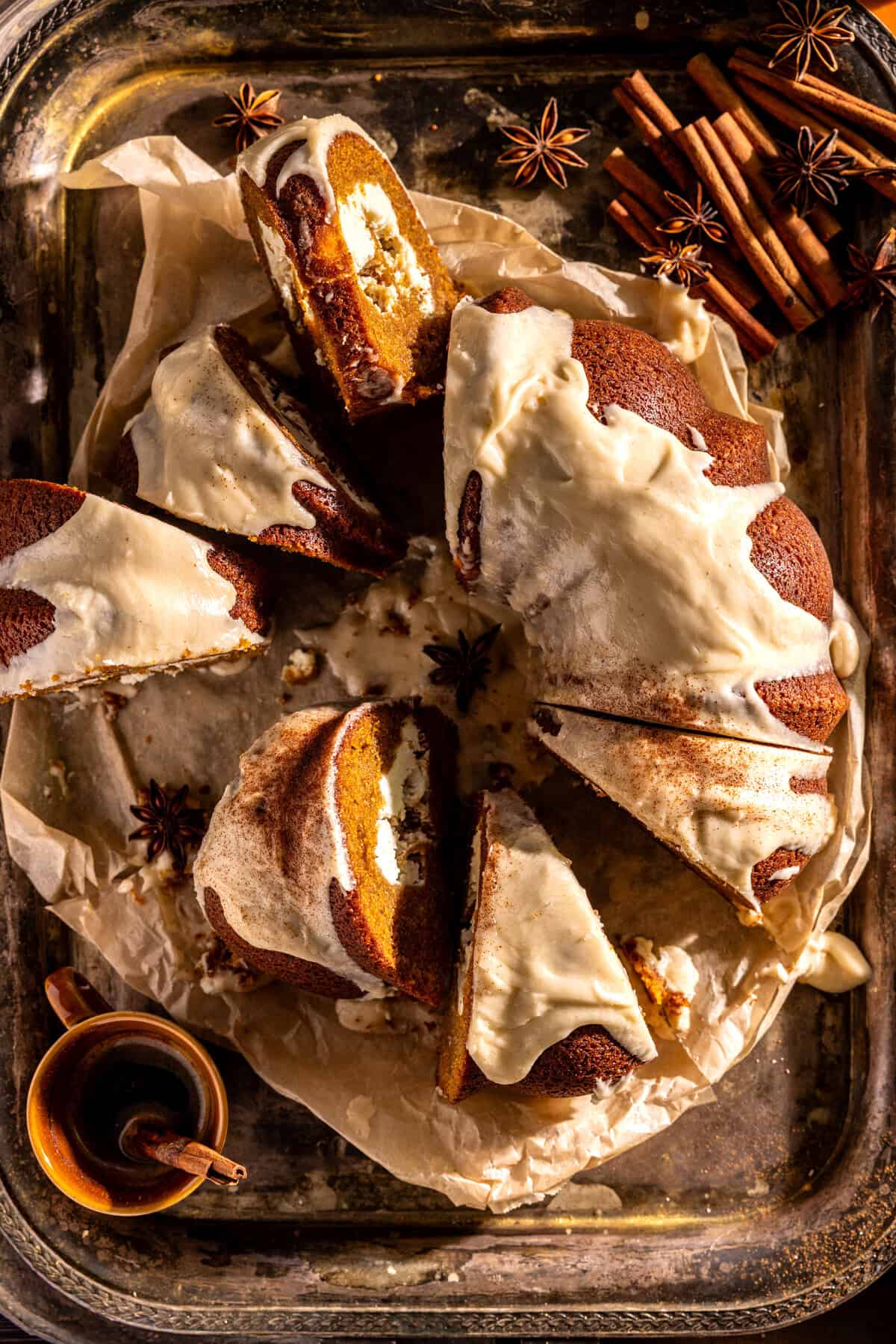 Soft Pumpkin Cream Cheese Latte Bundt Cake | halfbakedharvest.com