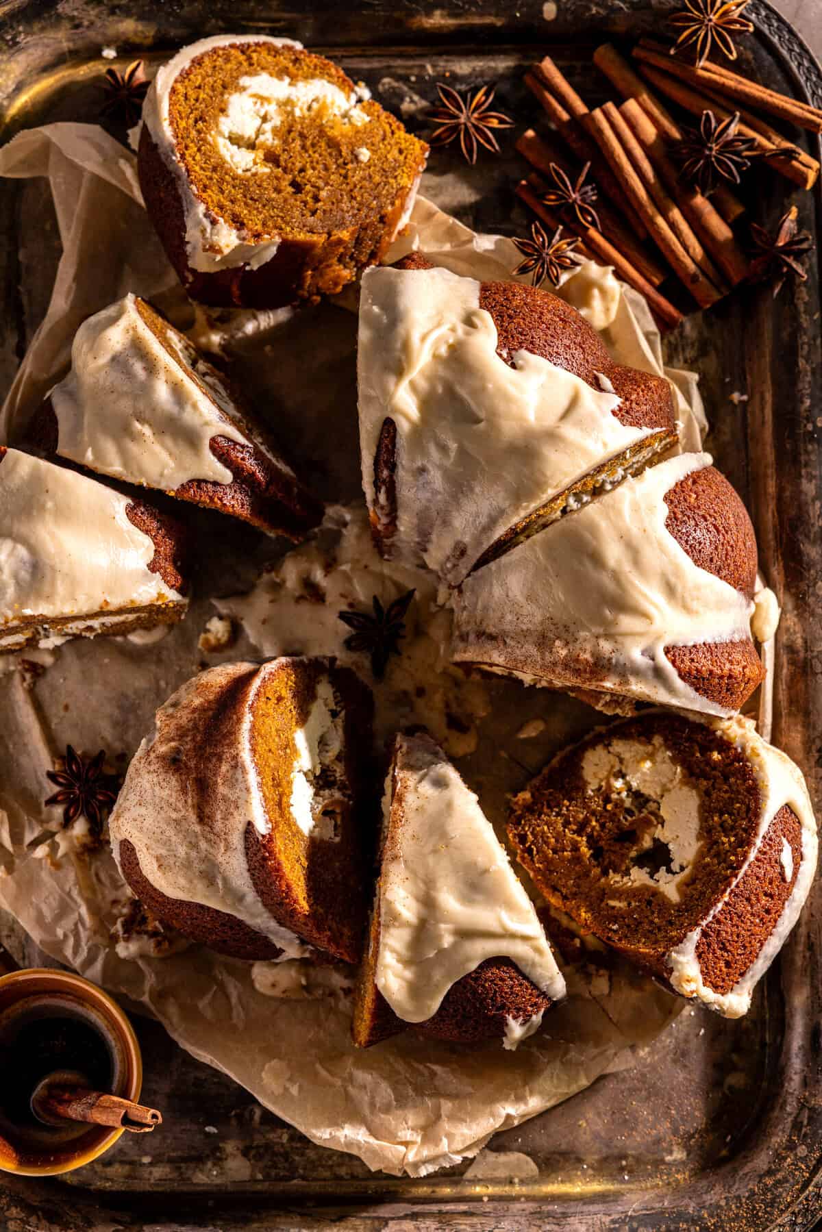 Soft Pumpkin Cream Cheese Latte Bundt Cake | halfbakedharvest.com