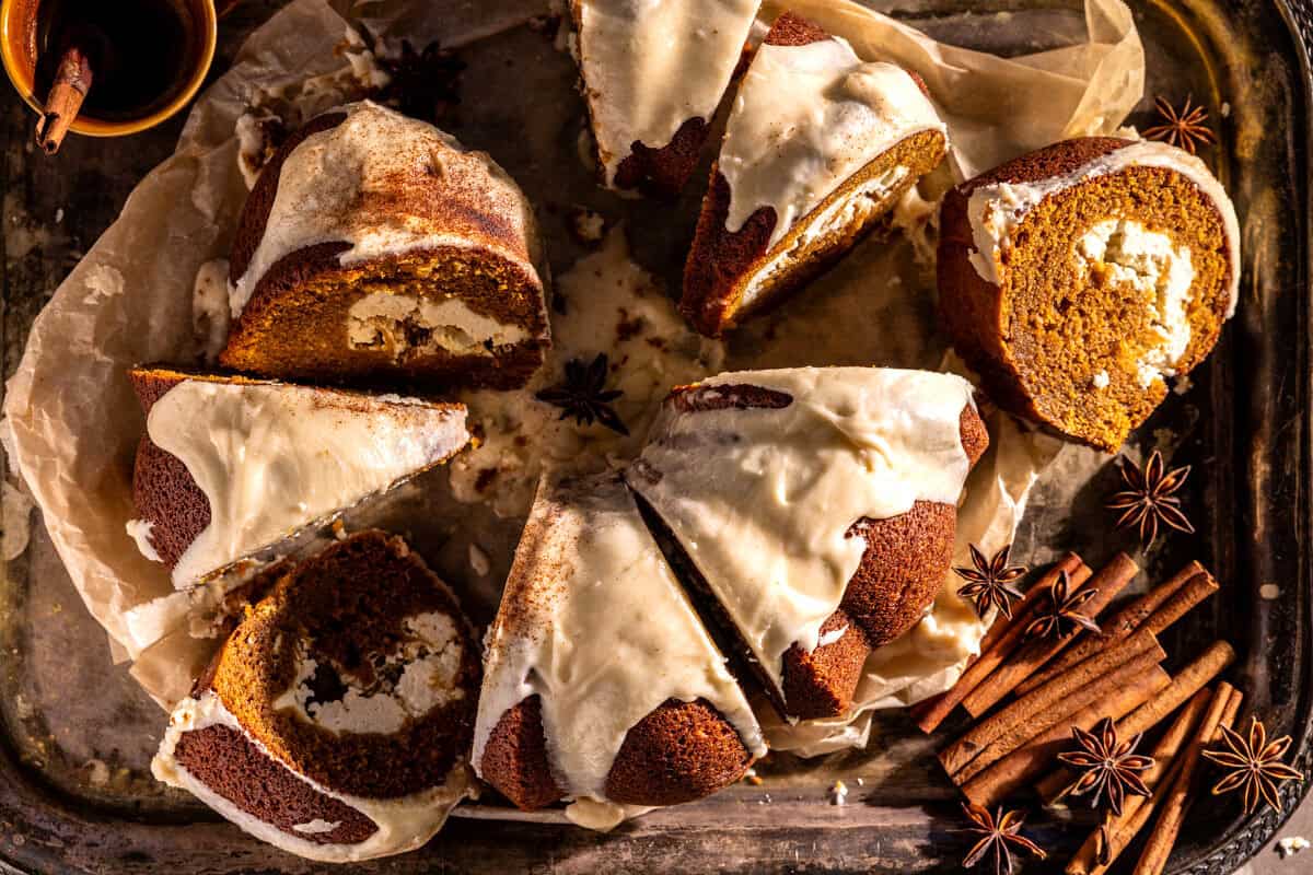 Soft Pumpkin Cream Cheese Latte Bundt Cake | halfbakedharvest.com